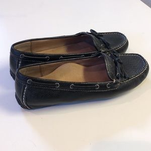 ABEO BioSystem Marilee Slip-on Driving Loafers Black Leather Comfort Shoe 8N